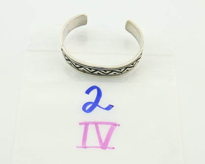 Mens's Navajo Bracelet 925 Silver Artist Signed Thomas Singer Cuff Made 1980's