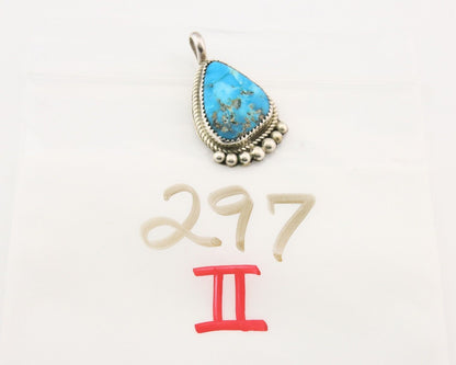 Navajo 925 Silver Pendant Turquoise Handmade Artist Signed D Spencer C.80's