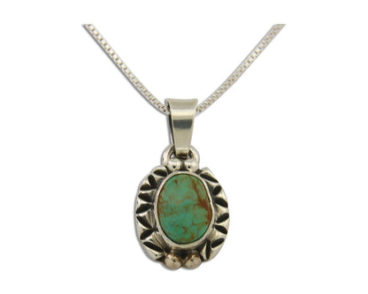 Navajo Necklace 925 Silver Natural Turquoise Artist Signed C Montoya C.80's