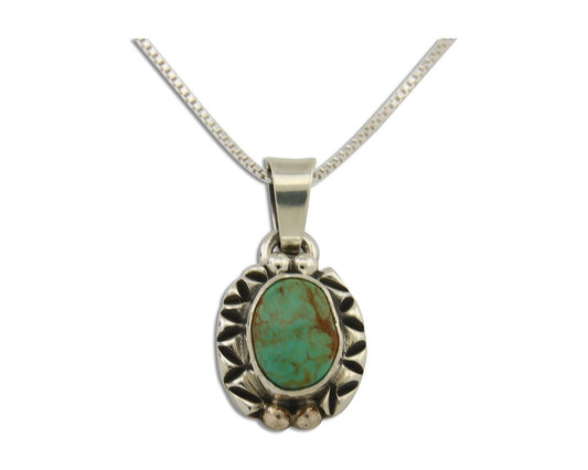 Navajo Necklace 925 Silver Natural Turquoise Artist Signed C Montoya C.80's