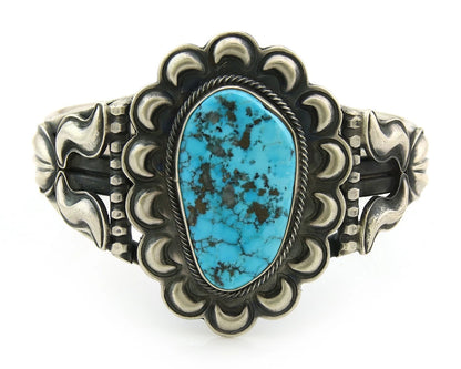 Navajo Cuff Bracelet Sterling Silver Turquoise Native Artist Signed Paul Begay