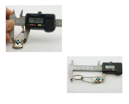 Navajo Hand Stamped Key Chain .925 Silver Handmade Native American Artist C.80's