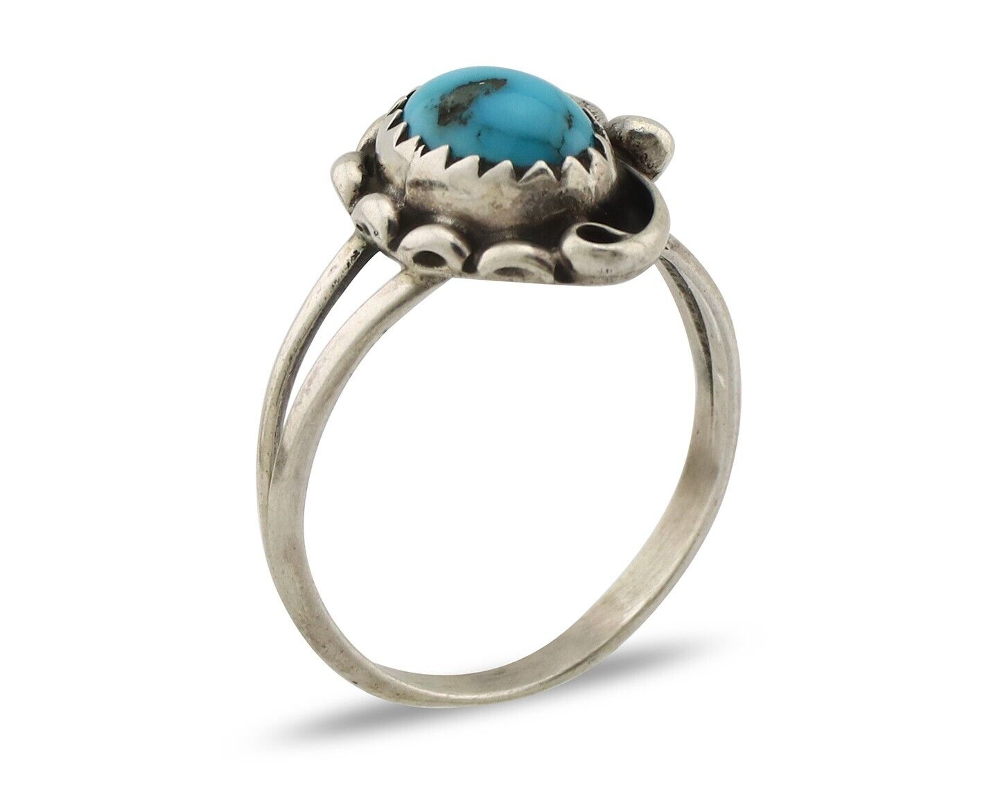 Navajo Ring 925 Silver Turquoise Artist Signed SkyStone Creations C.80's
