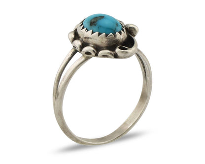 Navajo Ring 925 Silver Turquoise Artist Signed SkyStone Creations C.80's