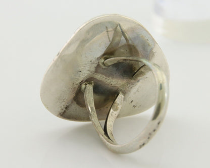 Navajo Ring 925 Silver Blue Turquoise Native American Artist C.80's