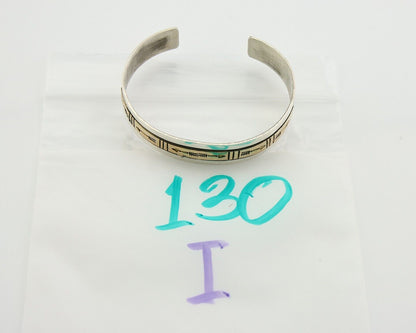 Navajo Bracelet 925 Silver & 12K Gold Cuff Artist Signed Randall Endito C.80's