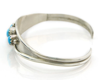 Childs Navajo Cuff Bracelet Sterling Silver Turquoise Vintage