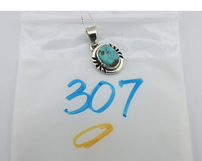 Navajo Necklace 925 Silver Arizona Turquoise Handmade Signed Gecko C.90's