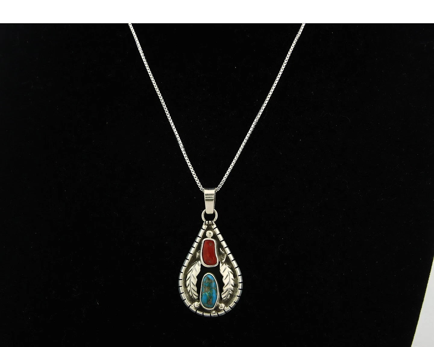 Navajo Necklace Sterling Authentic Gemstone Traditional Signed Teepee