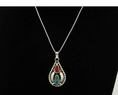 Navajo Necklace Sterling Authentic Gemstone Traditional Signed Teepee
