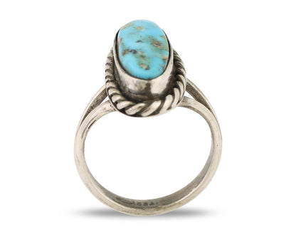 Navajo Handmade Ring 925 Silver Turquoise Native American Artist C.80's