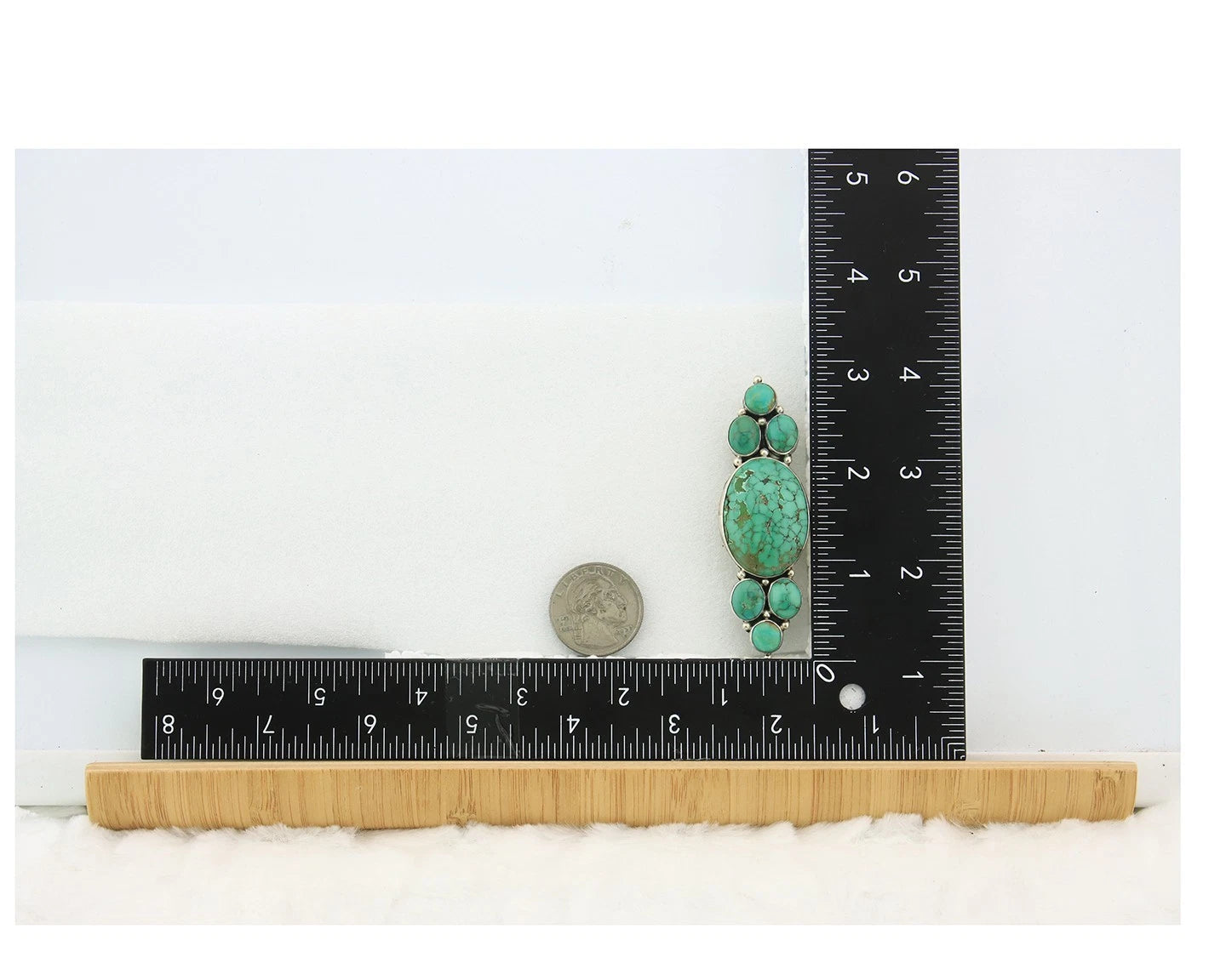 Navajo Handmade Pin Sterling Silver Turquoise Vintage Native Artist