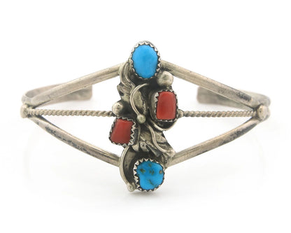 Navajo Cuff Bracelet Sterling Silver Natural Gemstone Vintage Native American