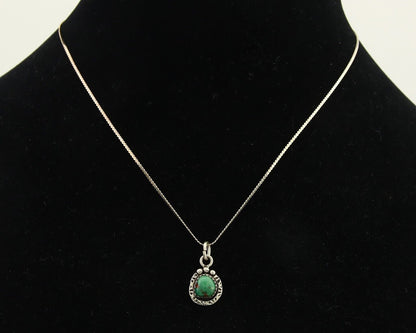 Navajo Necklace 925 Silver Natural Turquoise Artist Signed G Yazzie C.80's