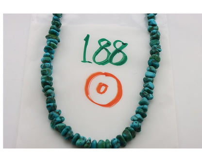 Navajo Necklace 925 Silver Natural Blue Turquoise Native Artist C.80's