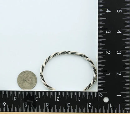 Navajo Cuff Bracelet 925 Sterling Silver Vintage Handmade Twist