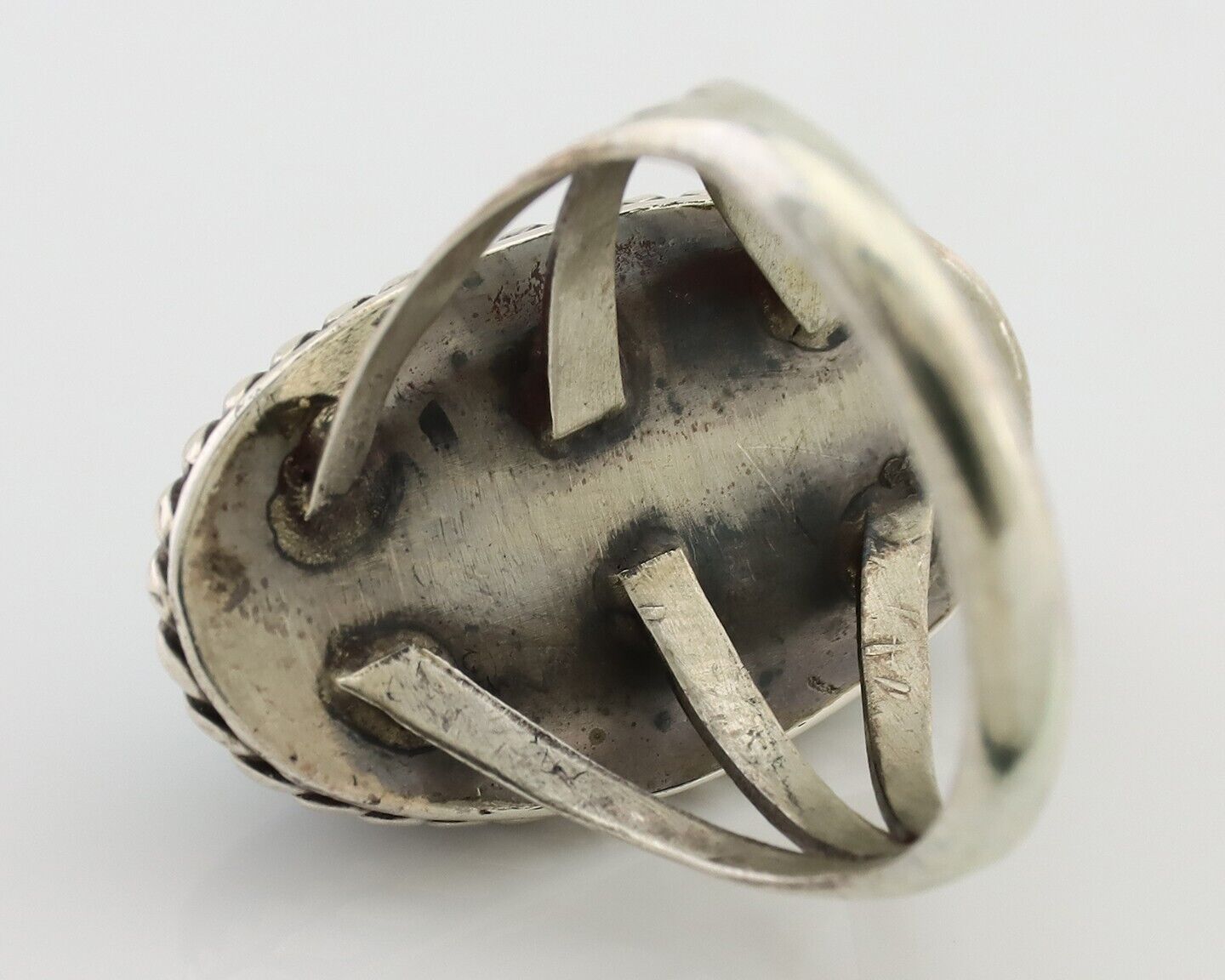 Navajo Ring 925 Silver Natural Turquoise Native American Artist C.80's