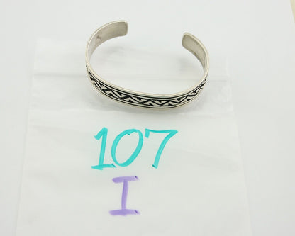 Navajo Bracelet 925 Silver Handmade Cuff Artist Signed Tommy Singer C.80's