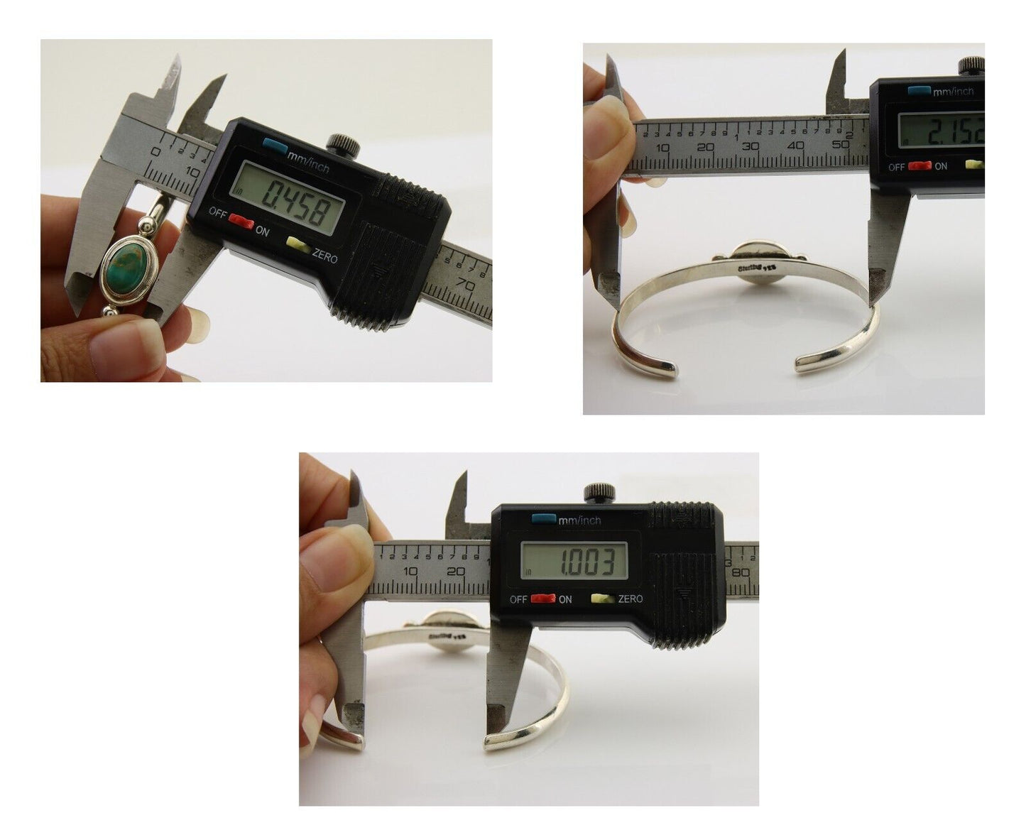 Navajo Royston Turquoise Bracelet 925 Silver Artist Native American C.80's