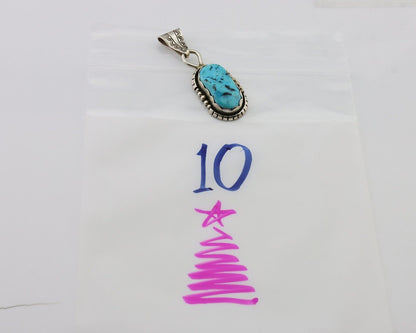 Navajo Necklace Pendant 925 Silver Turquoise Artist Tony Guerro C.80's