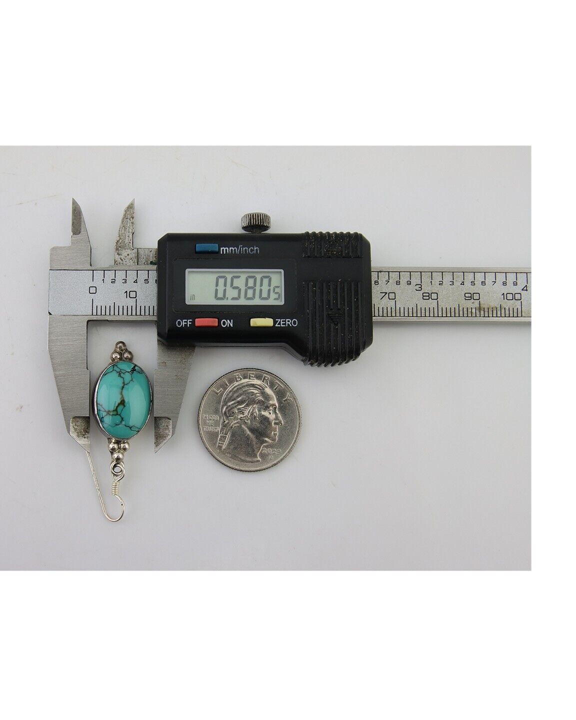 Navajo Dangle Earrings 925 Natural Turquoise Native Inca Mfg C.80's