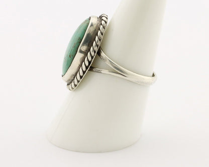 Navajo Ring 925 Silver Kingman Turquoise Artist Signed M Montoya C.80's