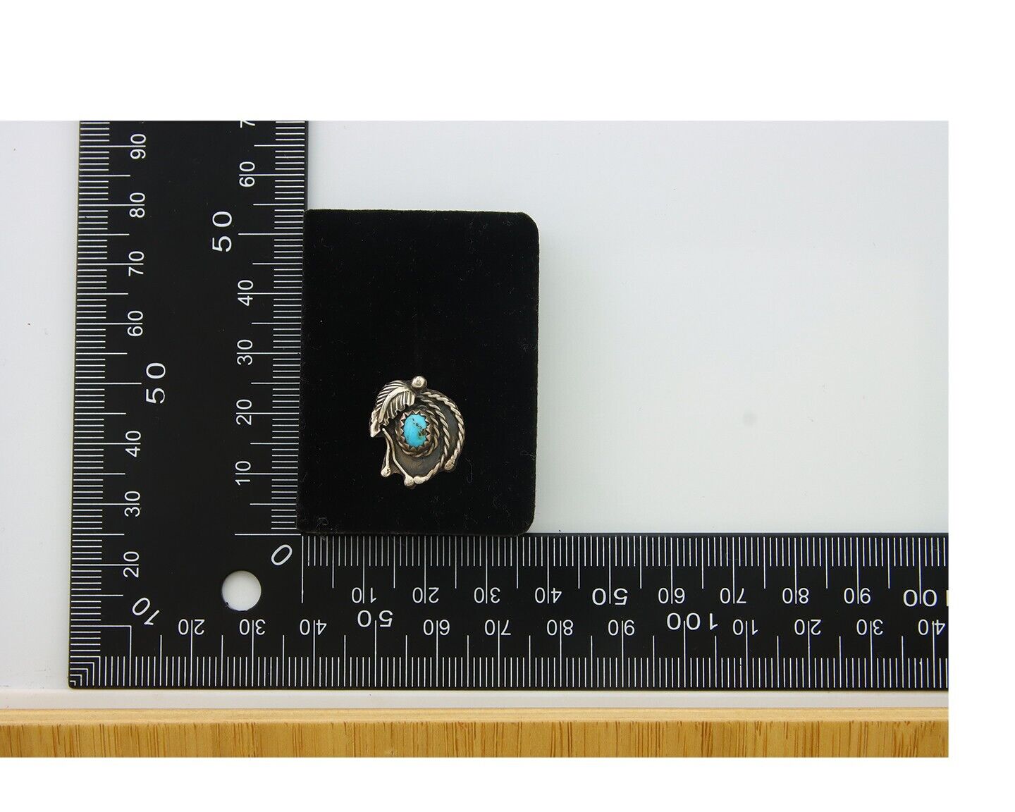 Navajo Earrings 925 Silver Natural Turquoise Artist Signed M CSC C.80's