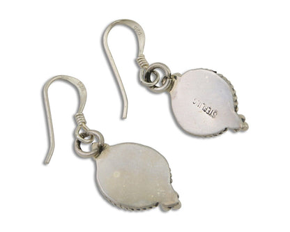 Navajo Dangle Earrings 925 Silver Natural Opal Native Artist C.80's