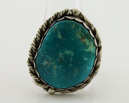 Men Navajo Ring 925 Silver Turquoise Native American Artist C.80's