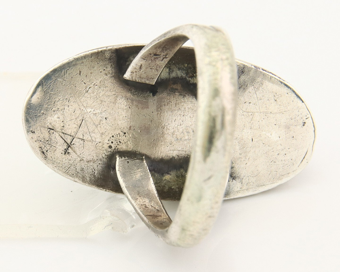 Navajo Ring 925 Sterling Natural Mined Turquoise Handmade C.80's Size 7.5