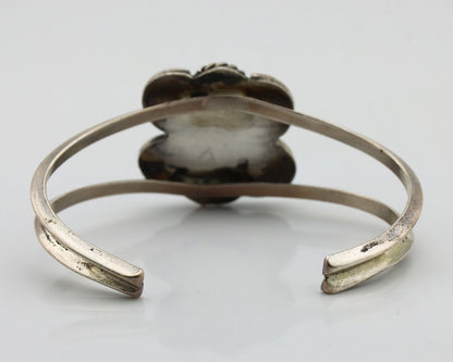 Navajo Bracelet 925 Silver Natural Blue Turquoise Native American Artist C.80's