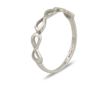 Infinity Heart Promise Ring 925 Solid Silver Size 8.25