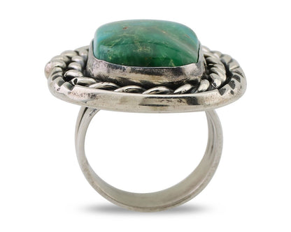 Navajo Ring 925 Silver Royston Turquoise Native American Artist Size 7.0 C.80's