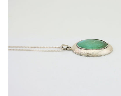Navajo Necklace 925 Silver Natural Blue Turquoise Native American Artist C.80's