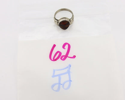 Navajo Handmade Ring 925 Silver Natural High Grade Fire Opal Native Artist C.80s