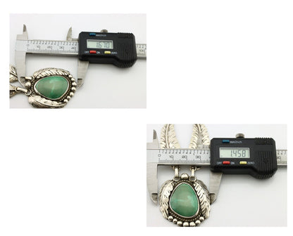 Navajo Necklace 925 Silver Turquoise & Coral Artist Signed C Montoya C.2008