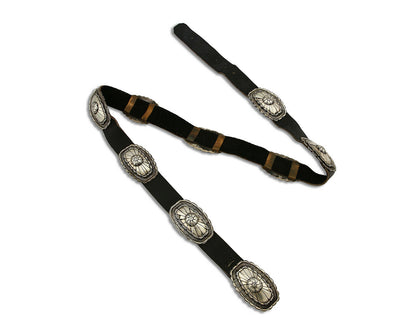 Navajo Concho Belt .925 Silver Handmade Signed Tom Willeto C.1980's