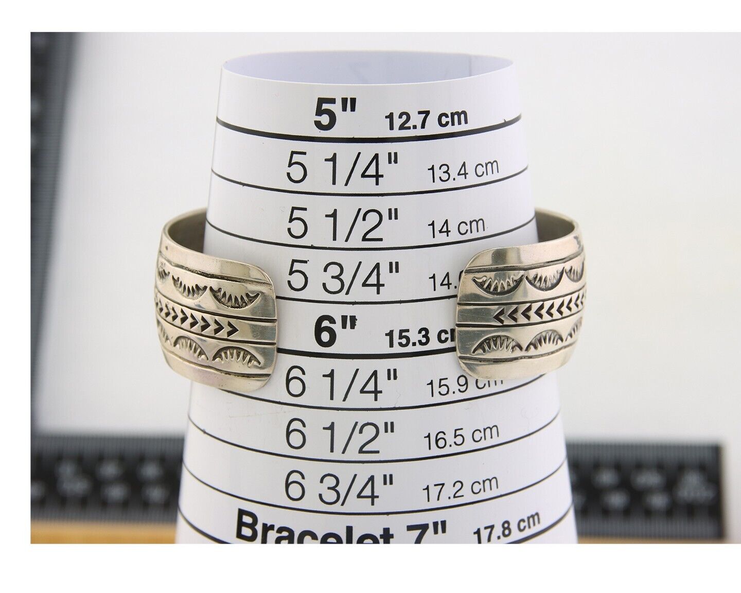 Navajo Bracelet 925 Silver Natural Onyx Cuff Artist Signed HRM C.80's