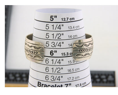 Navajo Bracelet 925 Silver Natural Onyx Cuff Artist Signed HRM C.80's