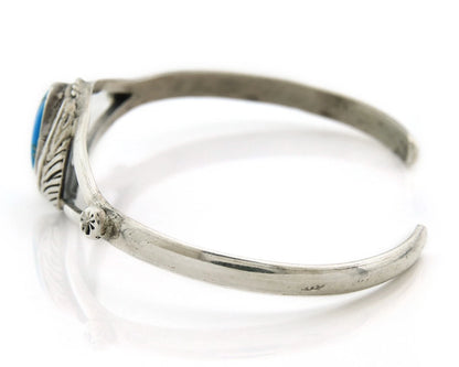 Navajo Cuff Bracelet 925 Sterling Silver Turquoise Vintage Handmade