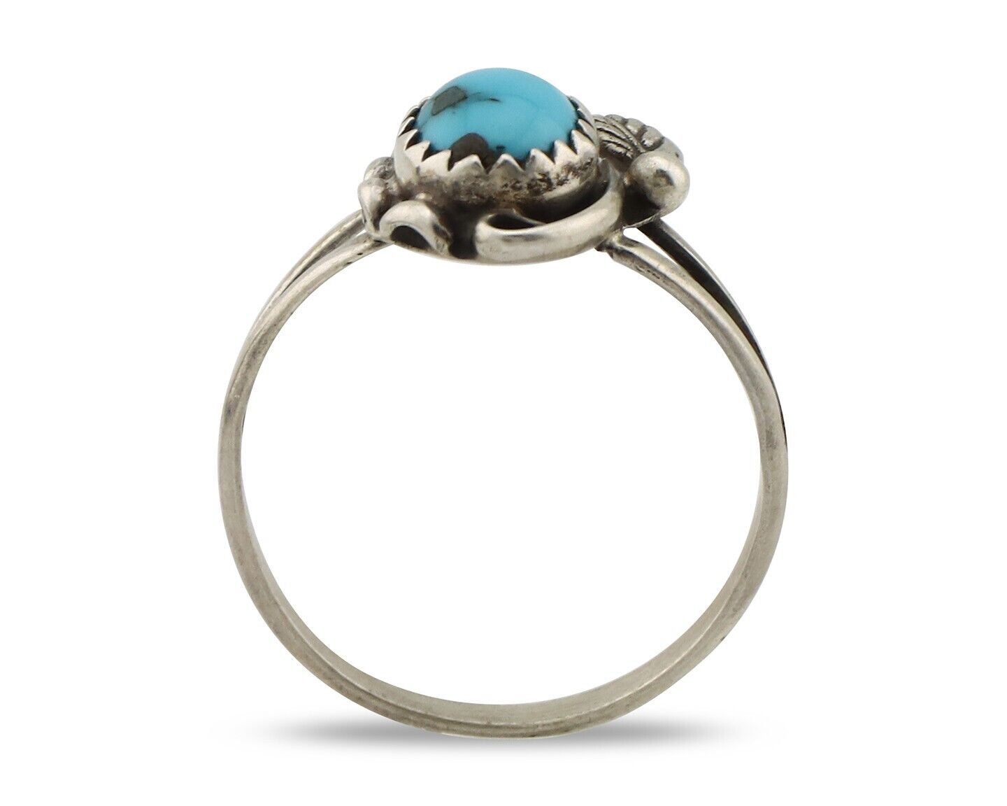 Navajo Ring 925 Silver Turquoise Artist Signed SkyStone Creations C.80's