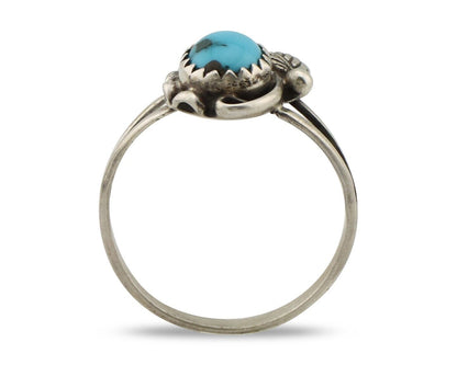 Navajo Ring 925 Silver Turquoise Artist Signed SkyStone Creations C.80's