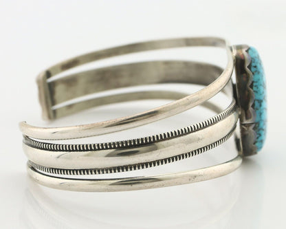 Navajo Bracelet 925 Silver Mine 8 Turquoise Native American Artist C.80's