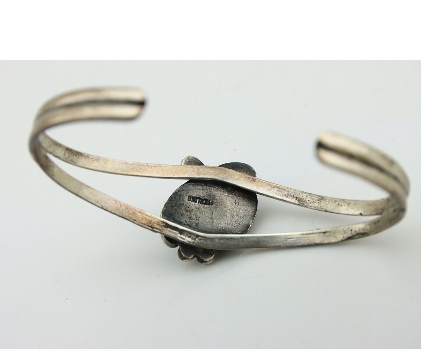 Navajo Slave Bracelet 925 Silver Arizona Turquoise Native American Artist C.80's