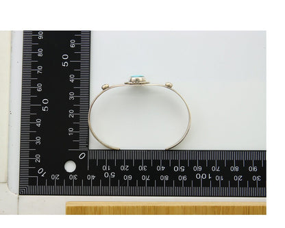 Navajo Cuff Bracelet 925 Silver Turquoise Native American Artist Handmade C.80's