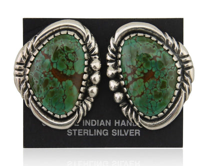 Navajo Earrings 925 Natural Royston Turquoise Native American Artist C.80's