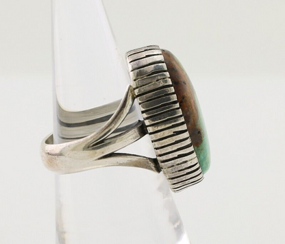 Navajo Handmade Ring 925 Silver Turquoise Signed Native American C.80's