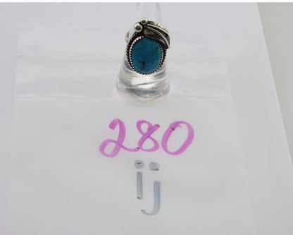 Navajo Handmade Ring 925 Silver Natural Turquoise Native Artist C.80's