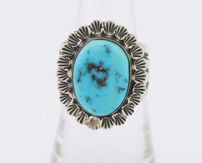 Navajo Ring 925 Silver Blue Turquoise Signed Allison Lee C.80's