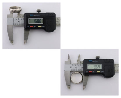 Navajo Hand Stamped Band 925 Silver 6.0 mm Signed Larry Chavez Size 5.75 C.80's